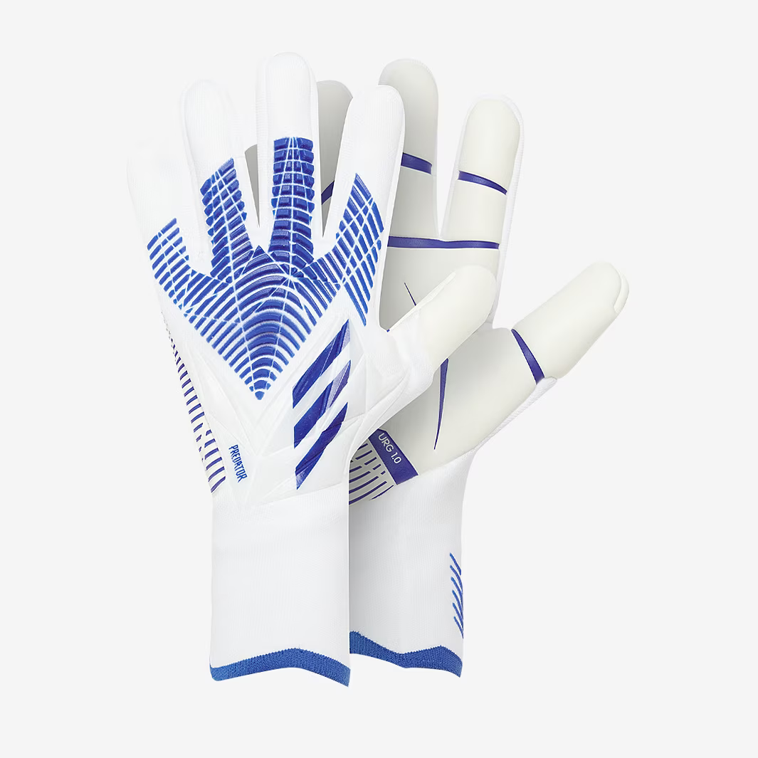 Adidas Predator URG 1.0 Pro Goalkeeper Gloves (White/Blue)