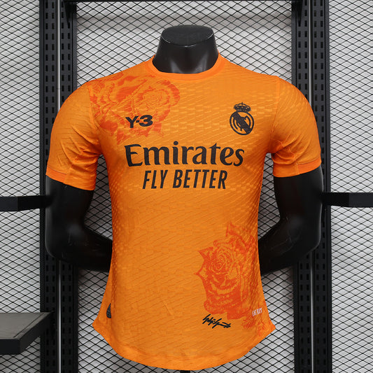 Real Madrid x Y-3 2023/2024 Fourth Orange Rose Kit - Player Version