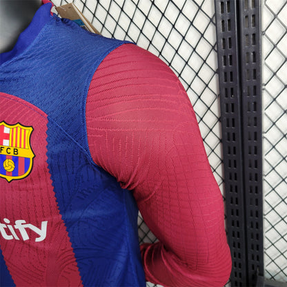 Barcelona 2023/2024 Home Kit Long Sleeve - Player Version
