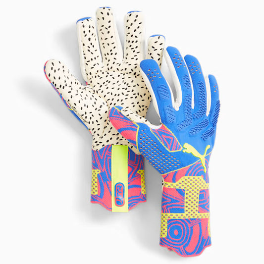 Puma Future Grip 1 NC Pro Goalkeeper Gloves (Blue/Light Red)