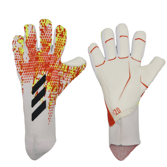 Adidas Predator URG 2.0 Pro Goalkeeper Gloves (White/Red/Yellow)