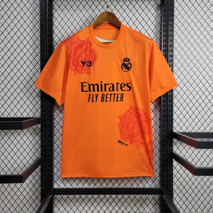 Real Madrid x Y-3 2023/2024 Fourth Orange Rose Kit